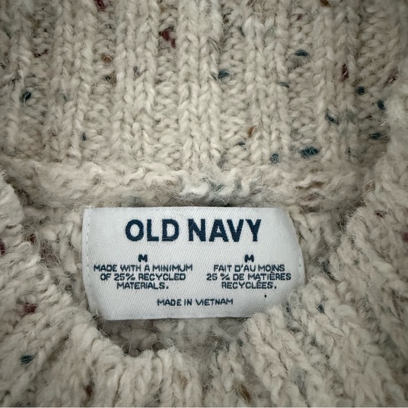 Old Navy Cozy Knit Women's Sweater - Cream and Confetti 🎉 - Picture 9 of 9